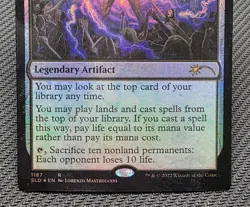 MTG FOIL Bolas's Citadel- DAMAGED -Post Malone Secret Lair Drop Magic Card #1187 - Image 4
