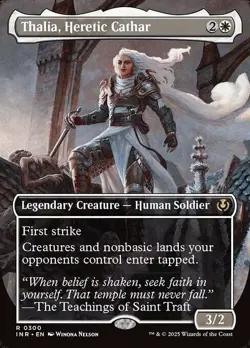 Thalia, Heretic Cathar * Borderless * - MTG INR Innistrad Remastered - NM/MINT - Image 1
