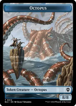Octopus/Rabbit Token, MTG, Bloomburrow Token, 1 pack, Magic Token - Image 1
