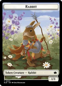 Octopus/Rabbit Token, MTG, Bloomburrow Token, 1 pack, Magic Token - Image 2