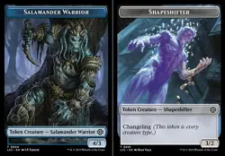 Salamander Warrior (0004) // Shapeshifter (0001) Double-Sided Token - Commander: - Image 1