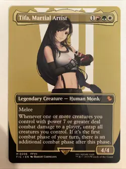 Tifa, Martial Artist (Borderless) Regular Mythic 206 MTG Commander Final Fantasy - Image 1