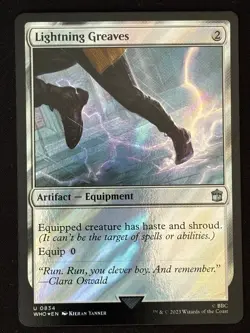 1x MTG Lightning Greaves (Surge Foil) - Universes Beyond: Doctor Who (WHO) #834 - Image 1