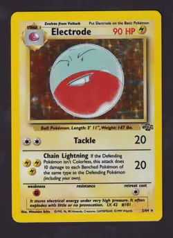 Pokemon TCG Electrode Jungle 2/64 Holo Unlimited Holo Rare - LP - Image 1