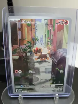 Pokemon TCG Litleo IR 139/132 Illustration Rare Pokemon Card Mega Evolution - Image 1