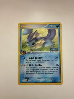 Pokemon Vaporeon EX TCG Holo Card Unseen Forces 19/115 Rare Stamped - Image 1
