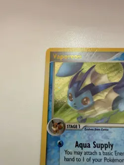 Pokemon Vaporeon EX TCG Holo Card Unseen Forces 19/115 Rare Stamped - Image 2