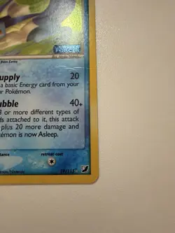 Pokemon Vaporeon EX TCG Holo Card Unseen Forces 19/115 Rare Stamped - Image 4