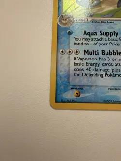 Pokemon Vaporeon EX TCG Holo Card Unseen Forces 19/115 Rare Stamped - Image 5