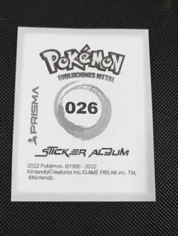 2022 POKEMON Prizma Sticker #026 Raichu Gold Star Holo Peru US Seller - Image 2