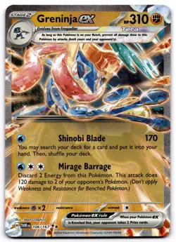 Greninja ex - Double Rare SV06: Twilight Masquerade 106/167 NM Pokemon - Image 1