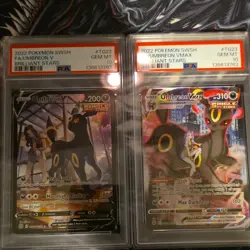 Pokemon Brilliant Stars Umbreon V & Umbreon VMAX PSA 10 Sequential pair!! - Image 1
