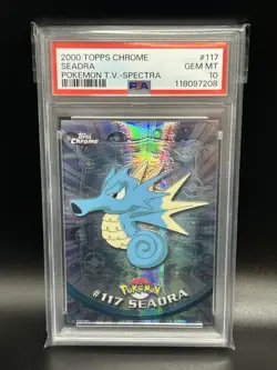 SEADRA Pokemon Cad - 2000 Topps Chrome - #117 - Pokemon T.V. Spectra - PSA 10 - Image 1