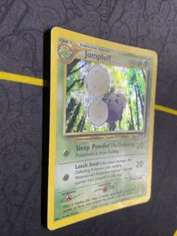 Swirl Pokemon Card - Jumpluff - Unlimited - Holo Rare (7/111) Neo Genesis *HP* - Image 3