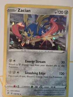Zacian 139/192 (Cracked Ice Holo) 139/192 Pokemon Holo Rare Deck Exclusives VLP - Image 1