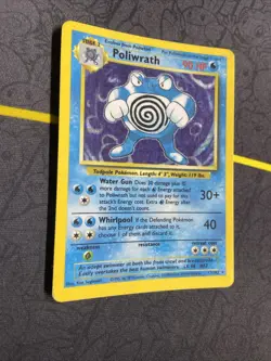 Poliwrath 13/102 POKEMON 1999 Base Set Holo TCG HP Heavy Play - Image 2