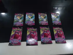 LOT OF POKEMON FUSION STRIKE 8 PACKS AS SHOWN 2021 VERY COLLECTIBLE SWORD/SHIELD - Image 1