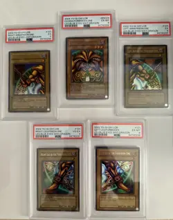 2002 Yu-Gi-Oh! Legend Of Blue Eyes 120-124 Exodia The Forbidden One PSA Set - Image 1