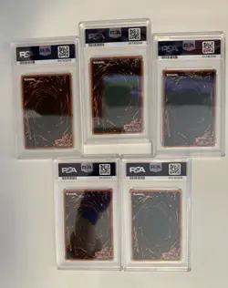 2002 Yu-Gi-Oh! Legend Of Blue Eyes 120-124 Exodia The Forbidden One PSA Set - Image 2