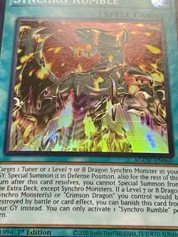 3x Synchro Rumble | AGOV-EN060 | Super Rares | LP | 1st Edition | YuGiOh! - Image 2