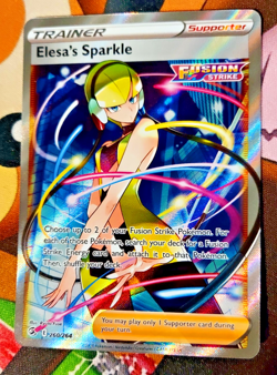 Pokemon Card TCG - Elesa's Sparkle 260/264 Full Art Ultra Rare Fusion Strike LP - Image 1