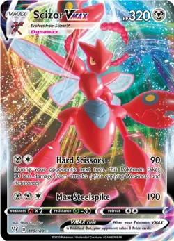 Scizor VMAX - 119/189 - Pokemon Darkness Ablaze Sword & Shield Rare Card NM - Image 1