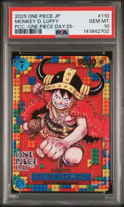 2025 ONE PIECE JPN PREM CARD COLL -ONE PIECE DAY'25- #110 MONKEY D. LUFFY PSA 10 - Image 1