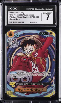 2024 ONE PIECE PC: ONE PIECE DAY '24 JPN SUPER RARE MONKEY D. LUFFY CGC 7 - Image 1