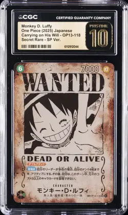 2025 ONE PIECE CARRYING ON HIS WILL JPNMONKEY D. LUFFY CGC 10 PRISTINE - Image 1