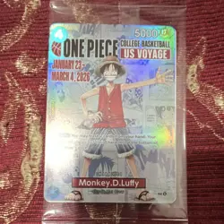 ONE PIECE Monkey D. Luffy College Basketball US Voyage 2026 Promo Mint Sealed - Image 1