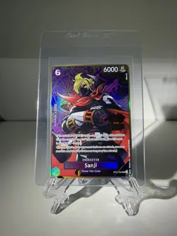 Sanji 2ND ANNIVERSARY GOLD FOIL PROMO ALT ART OP07-064 ONE PIECE TCG NM - Image 1