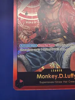 One Piece Starter Deck 1: Straw Hat Crew Monkey D Luffy ST01-001 Leader Eratta - Image 5