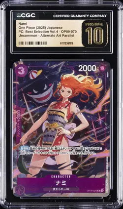 2025 ONE PIECE JPN UNCOMMON ALT ART NAMI CGC 10 PRISTINE - Image 1