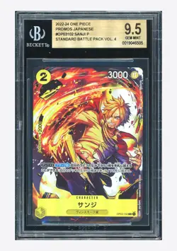 One Piece BGS 9.5 Sanji R 2024 OP03-102 Standard Battle Pack Vol.4 Japanese #2 - Image 1