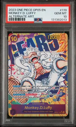 2023 ONE PIECE OP05-AWAKENING OF THE NEW ERA #119 MONKEY D. LUFFY PSA 10 - Image 1