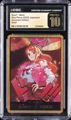 2025 ONE PIECE JAPANESE HEROINES EDITION GOLD DON!! - NAMI CGC 10 PRISTINE - Image 1