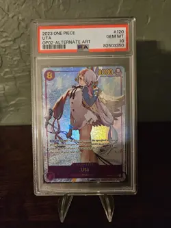 2023 ONE PIECE OP02-PARAMOUNT WAR ALTERNATE ART #120 UTA PSA 10 - Image 1