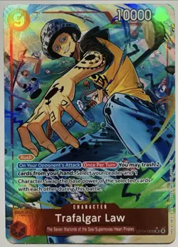 One Piece - Trafalgar Law (Alternate Art) SR Holo OP14-009 - Image 1