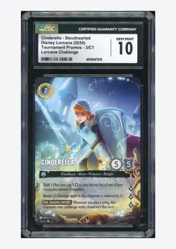 Disney Lorcana CGC 10 GME MINT Cinderella Promo 2024 3/C1 Tournament English - Image 1