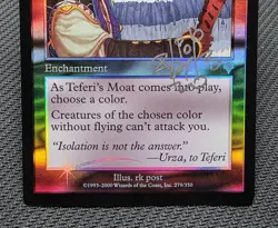 MTG FOIL Teferi's Moat- Signed -Invasion Magic the Gathering Card # 279 - Image 4