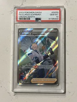 PSA 10 Colress's Experiment GG59/GG70 Crown Zenith Pokemon Card GEM MINT - Image 1