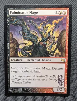 MTG Fulminator Mage- Signed -Shadowmoor Magic the Gathering Card # 188 - Image 1