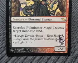 MTG Fulminator Mage- Signed -Shadowmoor Magic the Gathering Card # 188 - Image 4