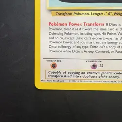 Pokemon Vintage Ditto Card Non Holo Rare 18/62 Fossil 1999 WOTC - Image 5