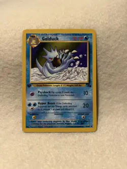 Pokemon TCG Golduck Fossil 1st Edition Uncommon Card 35/62 - Image 1