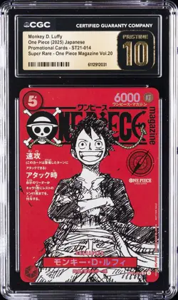 2025 ONE PIECE PROMO CARDS JPN SUPER RARE MONKEY D. LUFFY CGC 10 PRISTINE - Image 1