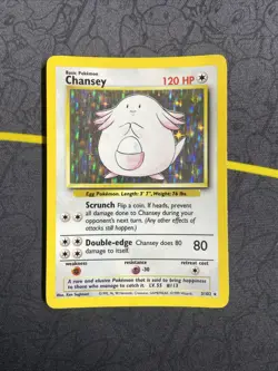 Chansey 3/102 Holo 1999 WOTC Pokemon TCG Base Set Unlimited Rare Card MP - Image 1