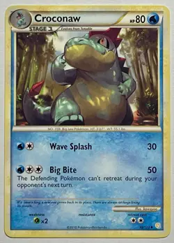 Croconaw 38/123 (LP) Uncommon HeartGold SoulSilver 2010 Pokemon Card - Image 1