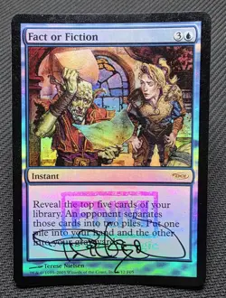 MTG FOIL Fact or Fiction- Signed -FNM Promo Magic the Gathering Card # 006 - Image 1
