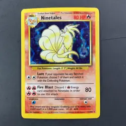 Pokemon TCG Ninetales Base Set Holo Unlimited Rare Card 12/102 - Image 1